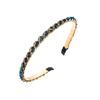Nueva diadema de metal retro estilo coreano con cadena de cristal, diadema enrollable para celebridades de Internet, versátil y elegante, para lavarse la cara y el cabello, tocado tipo gruta.