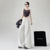 Jeans Blancos para Mujer Holgados Ajustados Casuales Pantalones de Pierna Ancha Pantalones Rectos Dape Pantalones Largos Chenilla