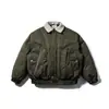 Feita para durar Jaqueta Piloto Algodão Estilo Retro Americano Roupa de Inverno Masculina Gola de Lã de Cordeiro Roupa de Trabalho Algodão M50