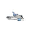 Venta Caliente Anillo de Dedo Índice de Espuma de Sirena Lujo Ligero Diseño de Nicho Anillo Abierto de Diamantes Cola de Pez Alto Sentimiento Elegante
