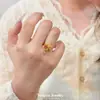 2026 Nuevo Estilo Lujo Ligero Anillo Rojo con Diamantes y Lazo Lujo Ligero Moda Temperamento Sentido de Alta Clase Joyería Colgante Anillo Dedo Índice