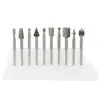 Selecionado 6 peças Aço Rápido Madeira Pequenas Brocas Rotativas Cabeças de Lixa DIY Marceneiro Polimento Acabamento Conjunto de Ferramentas Elétricas