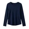 Top versátil de todas las estaciones, cálido, corte ajustado, color liso, manga larga adelgazante, camiseta básica cálida de terciopelo nube para mujer, otoño e invierno 2026