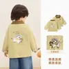 Roupas infantis Kaka Panda, jaqueta de algodão puro estilo celeiro para meninos, conjunto de outono para meninas, blusa de outono infantil, roupas de bebê da moda