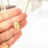 Pingente de colar de aço titânio Dupla Felicidade Moda Nacional casal estilo Chinês artístico masculino e feminino rua disco hip hop corrente de suéter