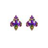 Pendientes geométricos de aleación con diamantes de imitación transfronterizos para mujer, pendientes colgantes de lujo ligeros con diamantes de imitación, estilo industrial pesado, estilo europeo y americano, exagerados.
