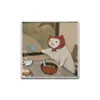 Gato de Sombrero Rojo Estilo Europeo y Americano Broche Divertido Insignia de Metal Accesorios para Ropa Pin de Solapa Patrón Geométrico Redondo Venta al por Mayor de Fábrica