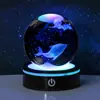 Cielo Estrellado Galaxia Bola de Cristal Tallada en 3D Luz Nocturna Base de Batería Adornos de Escritorio Dormitorio Regalos para Pareja Estudiante