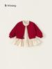 Bangxuan Primavera y Otoño Ropa Nueva Dulce Atuendo de Otoño Conjunto de Vestido Infantil para Niñas Conjunto de Dos Piezas Atuendo de Niña
