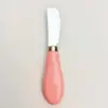 Cuchillo para Mantequilla, Rascador de Queso, Cuchillo para Crema de Acero Inoxidable 304 con Mango de Cerámica, Color Caramelo