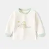 Ropa de Otoño para Bebé Seda Ecológica Ropa de Casa Top Individual Niños Niñas Primavera y Otoño Ropa Interior para Bebé Camiseta Base Ropa Infantil con Hombros Descubiertos