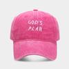 Europa y Estados Unidos Amazon nueva gorra de béisbol bordada GODS PLAN cara pequeña algodón gorra de copa suave para exteriores