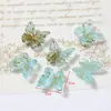 Mariposa Transparente de Lámina Dorada Tridimensional Accesorios de Resina de Cristal Imitación Funda para Teléfono Móvil DIY Accesorios para el Cabello de Estilo Antiguo Materiales Decorativos Creativos