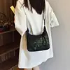 Bolsa Pequeña Impermeable de Nailon Ligera para Mujer Nueva Gran Capacidad Hoja de Bambú Moda Tendencia Bolso de Hombro Cruzado Simple Bolso Cuadrado Pequeño