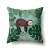 Funda de Almohada Geometría Animal de un Solo Lado Funda de Almohada de Oficina Funda de Almohada Lumbar Poliéster Funda de Almohada Simple para Sofá