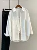 Camisa casual de manga larga para mujer estilo coreano y japonés, nuevo modelo 2026, chaqueta casual versátil, nueva ropa de mujer primavera-verano, elegante para ir al trabajo