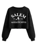 Salem Est 1626 Tienda independiente de Amazon eBay, sudadera crop top de mujer nueva de corte holgado para exportación a Europa y América
