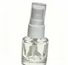 Frasco de Vidro para Perfume de 5ml com Cabeça de Bomba Spray Transparente Redonda Reta, Frasco Cosmético de Tamanho de Viagem