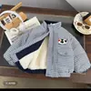 Chaqueta Acolchada de Algodón para Niños, Invierno para Niños, Gruesa con Felpa Adicional, Abrigo Cálido, Cuadros, Holgada, Estilo Coreano para Niñas, Chaqueta Acolchada de Algodón Versátil