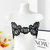 Damasco Preto Duas Cores Flor Estéreo Renda Patch Unha Diamante Bordar Acessórios Decorativos Pijama Decorativo Saia com Suspensório Vestido