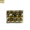 Spot fábrica direta 3CM conjunto de 12 banhado plástico glitter fosco glitter bola PVC caixa árvore de Natal bola decorativa