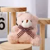 Muñeco de Dibujos Animados Corbata de Moño Oso de Peluche Corto Juguete Colgante de Bolso Llavero de Coche Día del Niño Regalo Pequeño