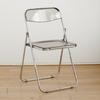 Silla Plegable Silla Transparente Silla Cristal para Fotos Silla Escandinava Acrílica Moda Popular Silla de Maquillaje Respaldo Silla de Comedor