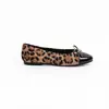 Casa da Uva~ Duas Versões em Couro Bovino~ Sapatos Mary Jane Baixos da Moda com Estampa de Leopardo e Laço para Mulheres