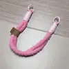 Estilo INS combinação de cores cordão de pelúcia capa de celular com cordão portátil peludo anti-perda curto portátil para pulso chave do carro fecho de bolsa