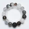 [Topo das Montanhas] Pulseira de Cristal Branco Fantasma Natural para Mulheres Mais Fácil de Combinar Pulseira Fantasma Verde Lua Cinzenta Atacado