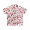 Bunacc 2026 Verão Novo Estilo Retrô Americano Estilo Preguiçoso Estampa Completa Design Floral Camisa Floral de Manga Meia para Mulheres