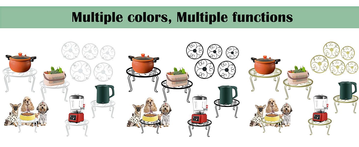 5-Pack Metal Plant Stands for Indoor Outdoor