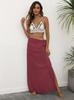 Ropa Europea y Americana Suministro Transfronterizo Falda de Playa con Tirantes y Borlas y Falda Sexy de Una Pieza Asimétrica 705