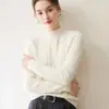 Nuevo Otoño Cuello Semi Alto Tejido de Punto Trenzado Jacquard Estilo Coreano Versátil Holgado Adelgazante Ropa Interior Capa Base de Punto Suéter