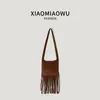 Nova Moda Bolsa de Ombro Retrô Tendência Personalidade Bolsa com Franja Camurça Outono e Inverno Bolsa Transversal com um Design Único