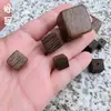Xu artesanía ala de pollo Madera cubo de madera maciza Cuadrado pequeño bloque de madera cuentas pulsera pendientes pendientes accesorios de joyería