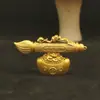 Nuevos Adornos de Pluma Wenchang Dorados Grandes Sha Jincai Adornos Decorativos para el Hogar y la Oficina Colección de Pinceles Panlong