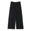 Al por mayor Primavera 2026 Nuevo Estilo Europeo y Americano Pantalones Casuales de Encaje Sueltos Negros para Mujer 26901