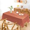 Toalha de mesa de Ano Novo em PEVA, toalha de mesa para mesa de Ano Novo, à prova d'água, à prova de óleo, festiva vermelha, capa de pano para mesa de centro