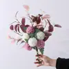 Ramo de Flores Esponjosas de Simulación con Hojas de Eucalipto Hojas de Eucalipto Adecuado para Decoración de Eventos en Casa Decoración de Flores Artificiales Adorno para Sala de Estar
