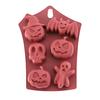 Molde de Silicone Personalizado de Halloween Abóbora 6 Formas Molde Cozinha Doméstico Resistente a Alta Temperatura Assar Bolo