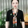 Bufanda Larga de Seda con Perlas para Mujer, Nueva Primavera/Verano, Portátil, Collar de Verano, Delgada, Alta Calidad, Elegante y Versátil