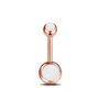 Comercio Electrónico Transfronterizo Más Vendido Proteína de Nieve Simple y Personalizado Acero Inoxidable Cuerpo Cubierto de Diamantes Joyería para Piercings Clavo de Ombligo Anillo de Ombligo