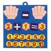 Tablero de Aprendizaje de Matemáticas Suma y Resta para Niños Fieltro Tablero Matemático de Dedos Educación Temprana Juguetes Educativos Fábrica Transfronteriza en stock