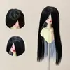 Peluca para muñeca BJD, disponible en tamaños de 3, 4 y 6 pulgadas, con flequillo largo y cabello largo y liso, múltiples combinaciones de colores, adecuada para cosplay y se puede peinar