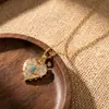 Collar Versátil y Elegante Ojo de Diablo Corazón de Venta Caliente Transfronteriza, Conjunto de Joyería de Cadena para Clavícula de Nicho de Lujo Ligero para Mujer