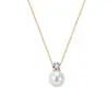 Collar de Perla Única para Mujer, Diseño de Nicho de Lujo Ligero, Sensación de Alta Gama, Superventas Transfronterizo, Joyería de Collar con Colgante de Circón y Perla de Concha