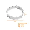 Anillo de acero inoxidable 430 para cortar tartas redondo con forma de ola y encaje con agujero Molde francés para tarta de frutas y queso tamus