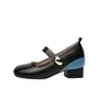 Sapatos Rasos Redondos Estilo Francês Brancos, Sapatos Baixos Simples para Mulheres, Novos Versáteis Aumentadores de Altura Retro Mary Jane Outono 2025