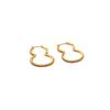 Nuevos aretes chinos retro huecos de calabaza de circonita simple versátil moda exquisitos aretes de temperamento sentido de lujo ligero de alta gama